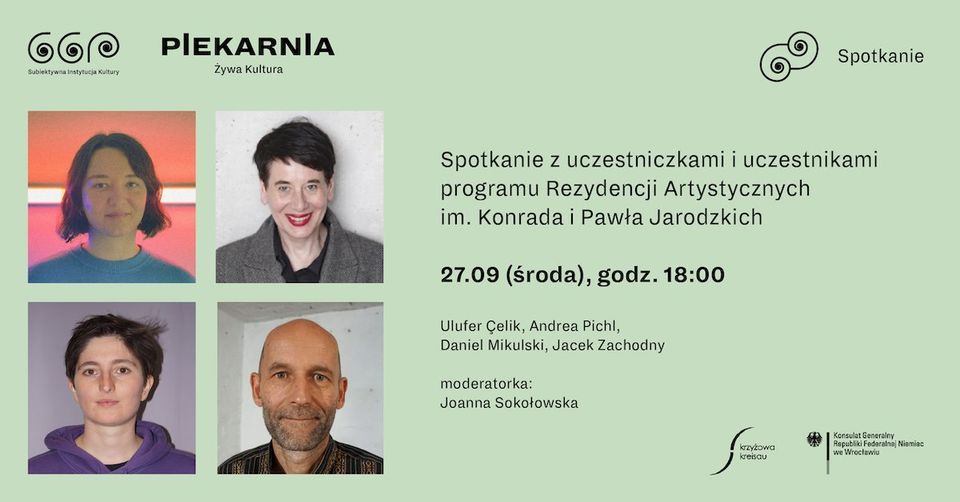 Spotkanie z uczestniczkami i uczestnikami programu Rezydencji Artystycznych im. Konrada i Pawła Jarodzkich